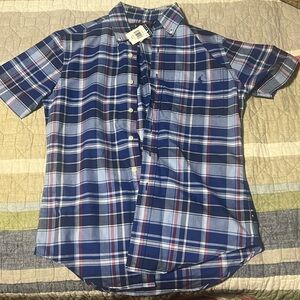 Boys Ralph Lauren plaid short sleeve button front shirt